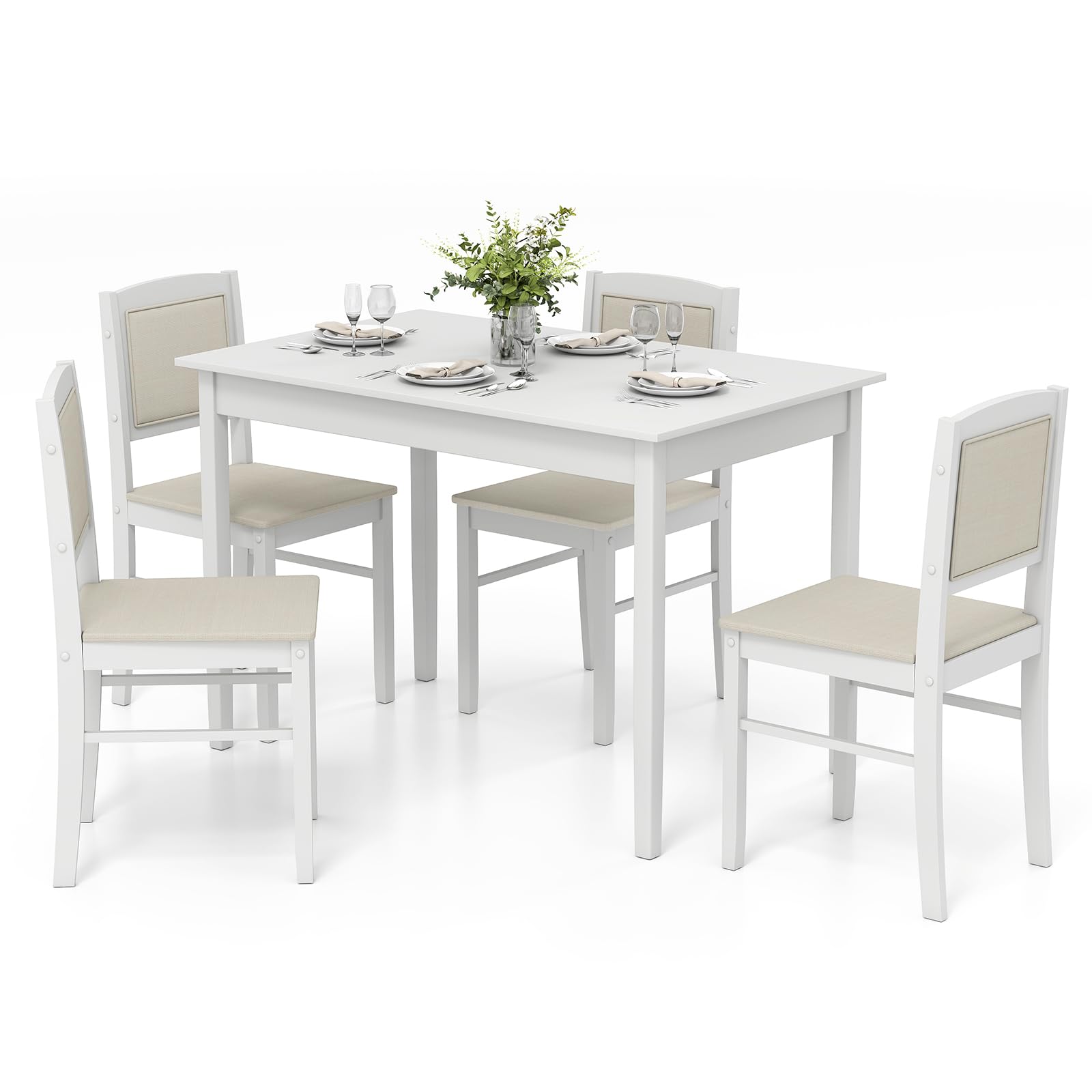 Tangkula Dining Table Set for 4